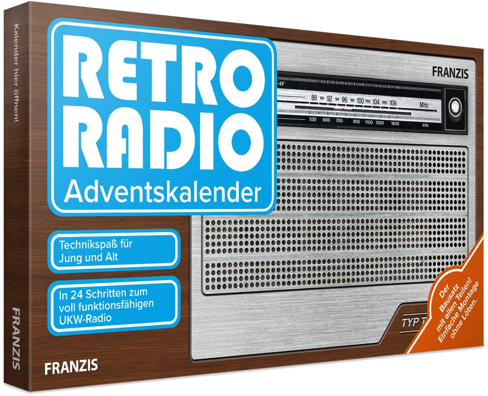 FRANZIS Retro Radio Adventskalender – UKW-Radio ohne Löten
