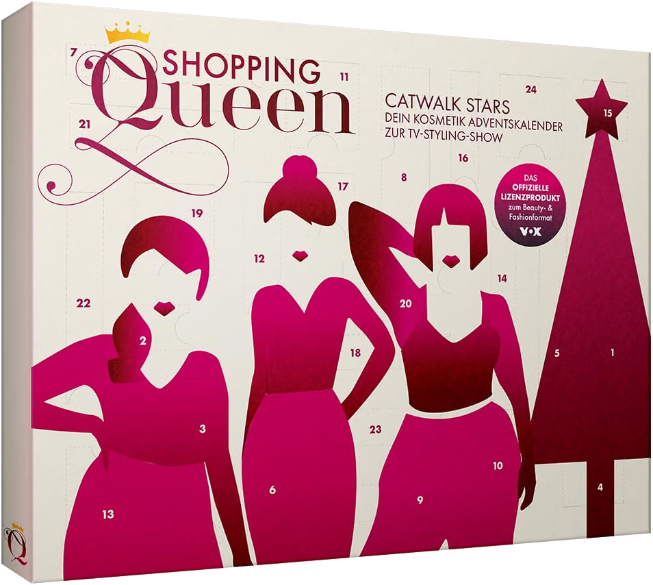 Catwalk Stars-Offizieller Shopping Queen Beauty-Adventskalender mit 24 Kosmetik- und Accessoire-Überraschungen